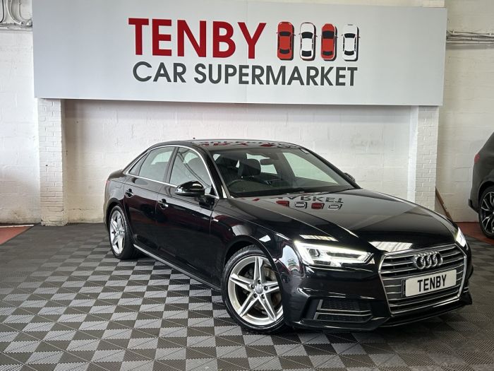 Audi A4 2.0 TFSI S LINE MHEV 4d 188 BHP Saloon Petrol BLACK