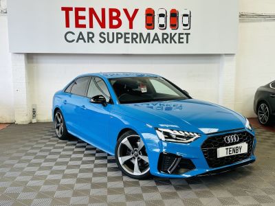 Audi A4 2.0 TFSI S LINE BLACK EDITION MHEV 4d 148 BHP Saloon Petrol BLUEAudi A4 2.0 TFSI S LINE BLACK EDITION MHEV 4d 148 BHP Saloon Petrol BLUE at Motor Finance 4u Tunbridge Wells