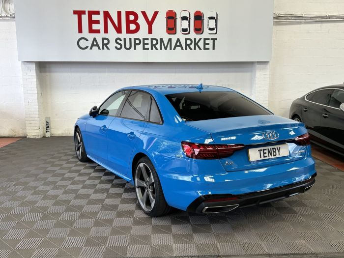 Audi A4 2.0 TFSI S LINE BLACK EDITION MHEV 4d 148 BHP Saloon Petrol BLUE