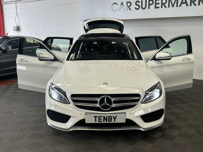 Mercedes-Benz C Class 2.1 C220 D AMG LINE PREMIUM PLUS 5d 170 BHP Estate Diesel WHITE