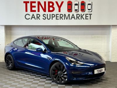 Tesla Model 3 0.0 Dual Motor Performance Auto 4WDE 4dr (Performance Upgrade) Saloon Electric BLUETesla Model 3 0.0 Dual Motor Performance Auto 4WDE 4dr (Performance Upgrade) Saloon Electric BLUE at Motor Finance 4u Tunbridge Wells