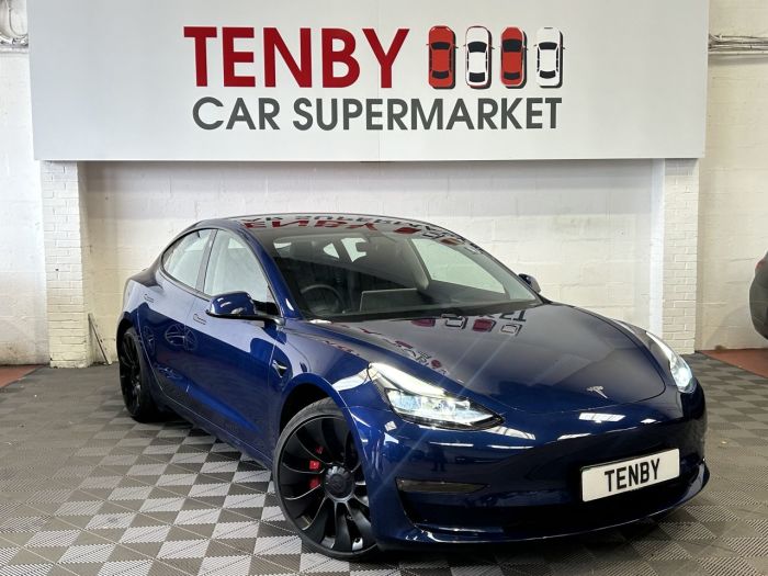 Tesla Model 3 0.0 PERFORMANCE AWD 4d 302 BHP Saloon Electric BLUE