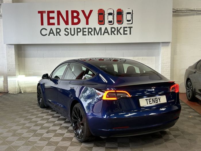 Tesla Model 3 0.0 PERFORMANCE AWD 4d 302 BHP Saloon Electric BLUE