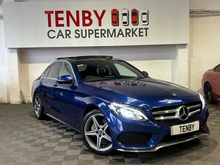 Mercedes-Benz C Class 2.1 C220d AMG Line (Premium Plus) Saloon 4dr Diesel G-Tronic+ Euro 6 (s/s) (170 ps) Saloon Diesel BLUE