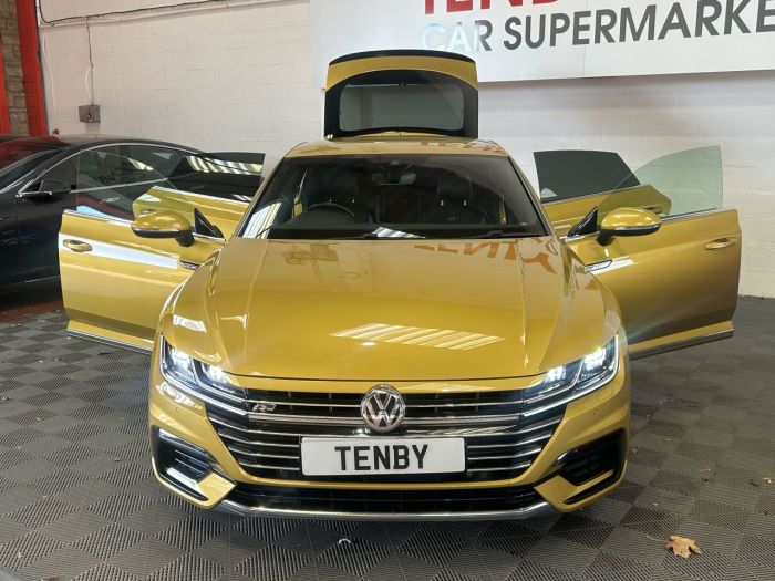 Volkswagen Arteon 2.0 TDI R-Line Fastback 5dr Diesel DSG Euro 6 (s/s) (150 ps) Hatchback Diesel YELLOW