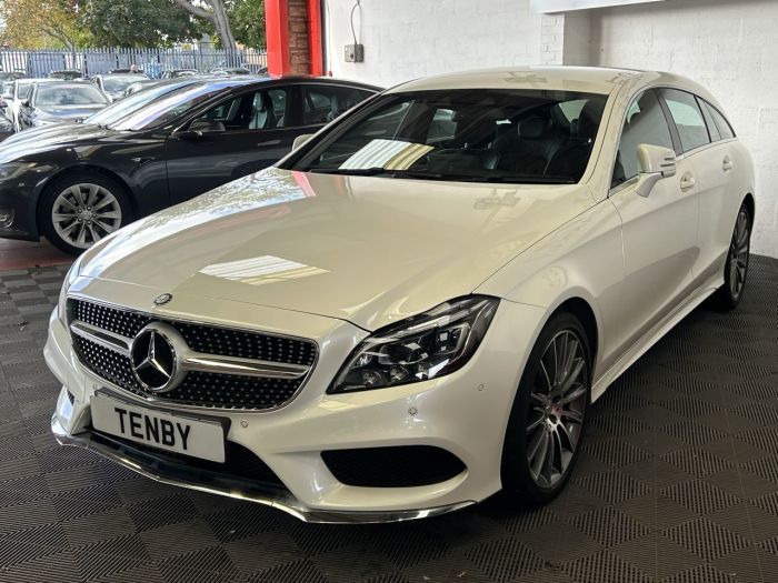 Mercedes-Benz CLS-Class 2.1 CLS220d AMG Line Shooting Brake 5dr Diesel G-Tronic+ Euro 6 (s/s) (177 ps) Estate Diesel WHITE