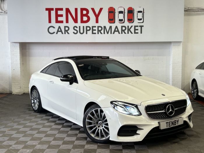 Mercedes-Benz E Class 2.0 E220d AMG Line (Premium Plus) Coupe 2dr Diesel G-Tronic+ Euro 6 (s/s) (194 ps) Coupe Diesel WHITE