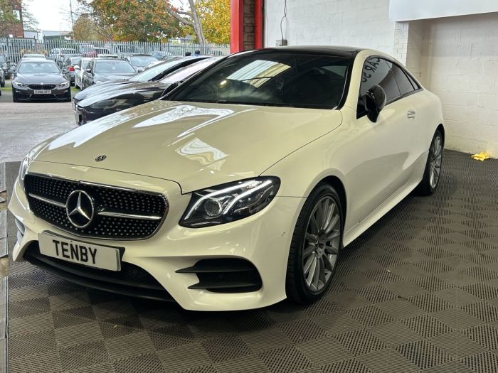 Mercedes-Benz E Class 2.0 E220d AMG Line (Premium Plus) Coupe 2dr Diesel G-Tronic+ Euro 6 (s/s) (194 ps) Coupe Diesel WHITE