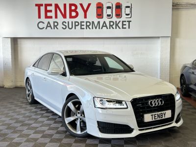 Audi A8 3.0 TDI V6 Black Edition Saloon 4dr Diesel Tiptronic quattro Euro 6 (s/s) (262 ps) Saloon Diesel WHITEAudi A8 3.0 TDI V6 Black Edition Saloon 4dr Diesel Tiptronic quattro Euro 6 (s/s) (262 ps) Saloon Diesel WHITE at Motor Finance 4u Tunbridge Wells