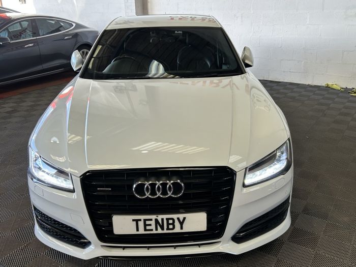 Audi A8 3.0 TDI V6 Black Edition Saloon 4dr Diesel Tiptronic quattro Euro 6 (s/s) (262 ps) Saloon Diesel WHITE