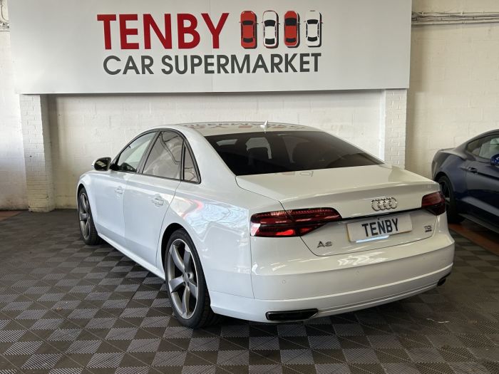 Audi A8 3.0 TDI V6 Black Edition Saloon 4dr Diesel Tiptronic quattro Euro 6 (s/s) (262 ps) Saloon Diesel WHITE