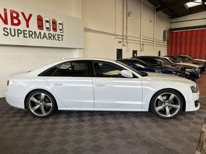 Audi A8 3.0 TDI V6 Black Edition Saloon 4dr Diesel Tiptronic quattro Euro 6 (s/s) (262 ps) Saloon Diesel WHITE