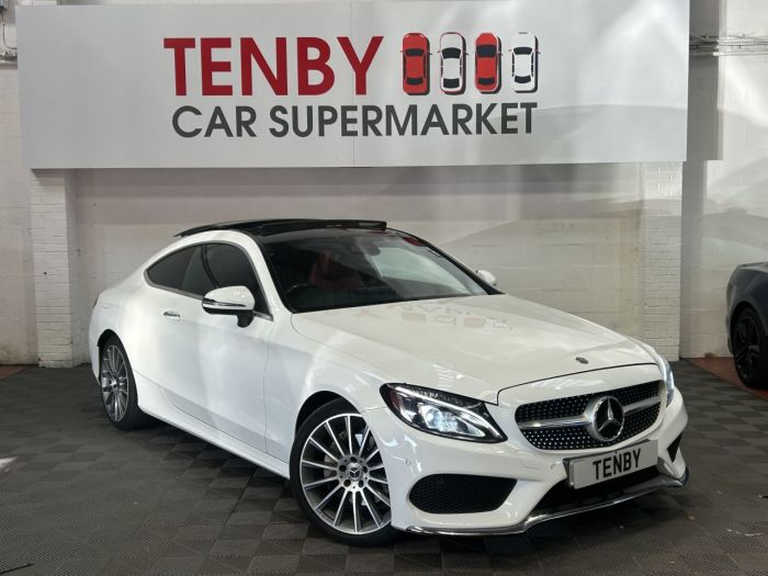 Mercedes-Benz C Class 2.1 C220d AMG Line (Premium Plus) Coupe 2dr Diesel G-Tronic+ Euro 6 (s/s) (170 ps) Coupe Diesel WHITE