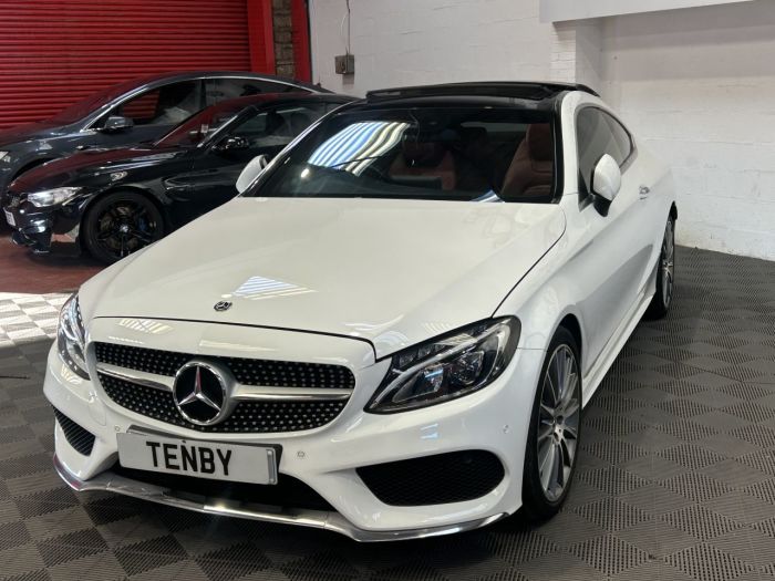 Mercedes-Benz C Class 2.1 C220d AMG Line (Premium Plus) Coupe 2dr Diesel G-Tronic+ Euro 6 (s/s) (170 ps) Coupe Diesel WHITE