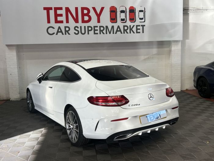 Mercedes-Benz C Class 2.1 C220d AMG Line (Premium Plus) Coupe 2dr Diesel G-Tronic+ Euro 6 (s/s) (170 ps) Coupe Diesel WHITE