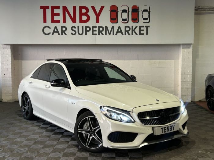 Mercedes-Benz C 43 3.0 C43 V6 AMG (Premium Plus) Saloon 4dr Petrol G-Tronic+ 4MATIC Euro 6 (s/s) (367 ps) Saloon Petrol WHITE