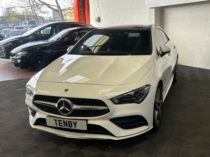 Mercedes-Benz CLA 1.3 CLA200 AMG Line (Premium Plus) Coupe 4dr Petrol 7G-DCT Euro 6 (s/s) (163 ps) Saloon Petrol WHITE