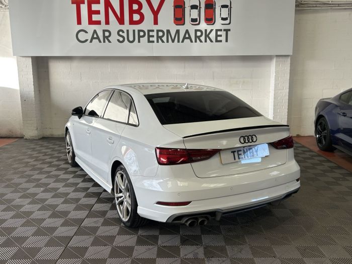 Audi A3 2.0 TDI S line Saloon 4dr Diesel S Tronic Auto 6Spd Euro 6 (s/s) (150 ps) Saloon Diesel WHITE