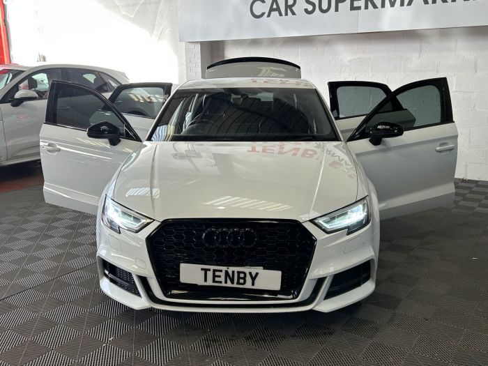 Audi A3 2.0 TDI S line Saloon 4dr Diesel S Tronic Auto 6Spd Euro 6 (s/s) (150 ps) Saloon Diesel WHITE