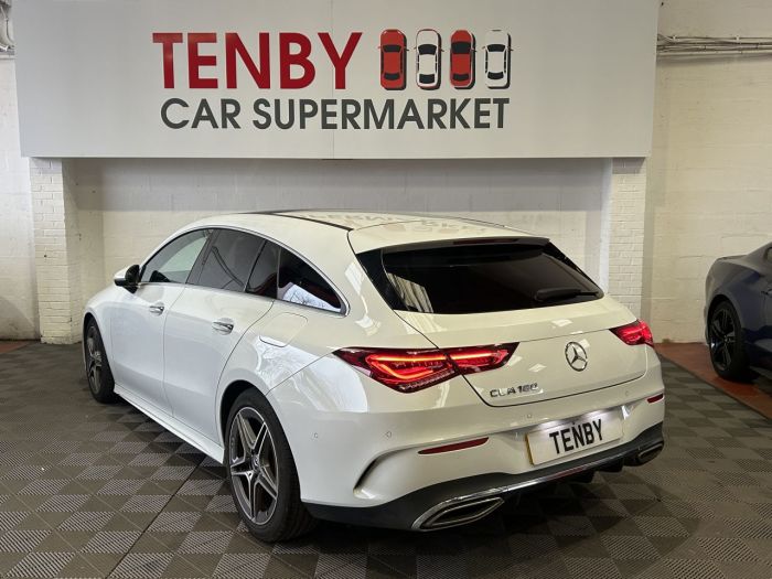 Mercedes-Benz CLA 1.3 CLA180 AMG Line (Premium Plus 2) Shooting Brake 5dr Petrol 7G-DCT Euro 6 (s/s) (136 ps) Estate Petrol WHITE