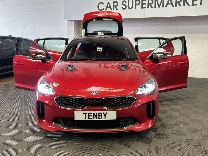 Kia Stinger 2.0 T-GDi GT-Line S Gran Turismo 5dr Petrol Auto Euro 6 (s/s) (242 bhp) Hatchback Petrol RED