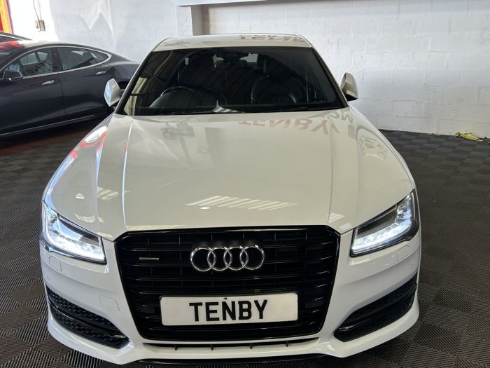 Audi A8 3.0 TDI V6 Black Edition Saloon 4dr Diesel Tiptronic quattro Euro 6 (s/s) (262 ps) Saloon Diesel WHITE