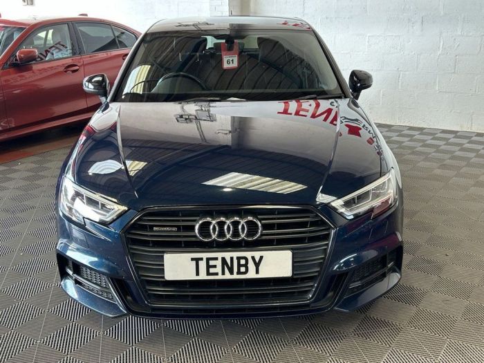 Audi A3 2.0 TDI Black Edition Sportback 5dr Diesel S Tronic quattro Euro 6 (s/s) (184 ps) Hatchback Diesel BLUE