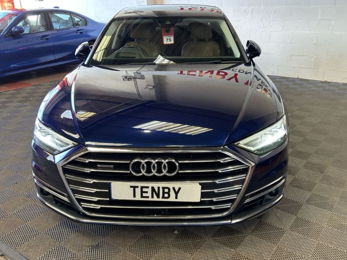 Audi A8 3.0 TFSI V6 55 Saloon 4dr Petrol Tiptronic quattro Euro 6 (s/s) LWB (340 ps) Saloon Petrol BLUE