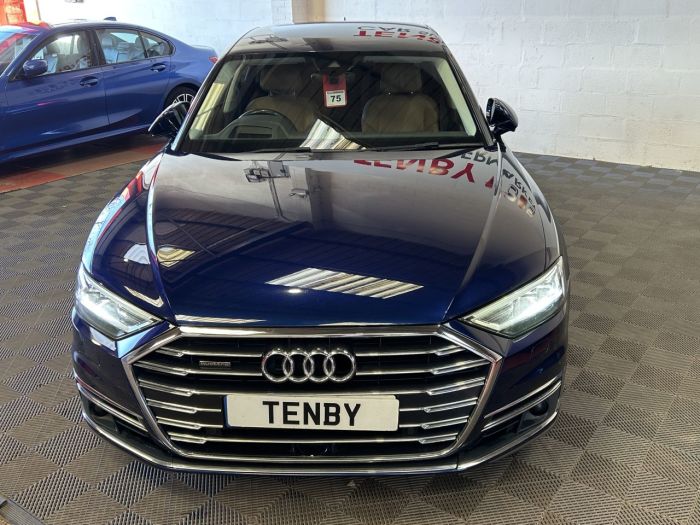 Audi A8 3.0 TFSI V6 55 Saloon 4dr Petrol Tiptronic quattro Euro 6 (s/s) LWB (340 ps) Saloon Petrol BLUE