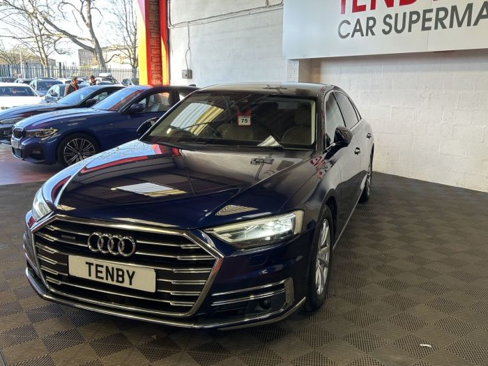 Audi A8 3.0 TFSI V6 55 Saloon 4dr Petrol Tiptronic quattro Euro 6 (s/s) LWB (340 ps) Saloon Petrol BLUE