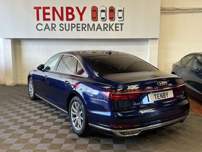 Audi A8 3.0 TFSI V6 55 Saloon 4dr Petrol Tiptronic quattro Euro 6 (s/s) LWB (340 ps) Saloon Petrol BLUE