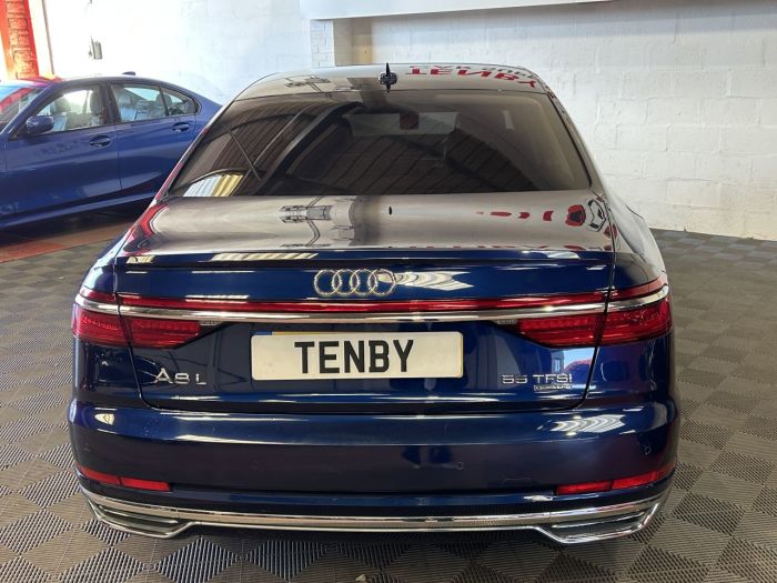 Audi A8 3.0 TFSI V6 55 Saloon 4dr Petrol Tiptronic quattro Euro 6 (s/s) LWB (340 ps) Saloon Petrol BLUE