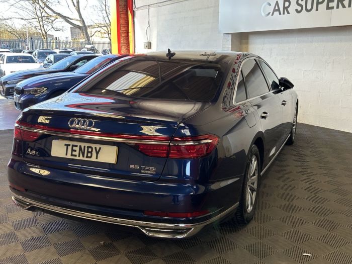 Audi A8 3.0 TFSI V6 55 Saloon 4dr Petrol Tiptronic quattro Euro 6 (s/s) LWB (340 ps) Saloon Petrol BLUE