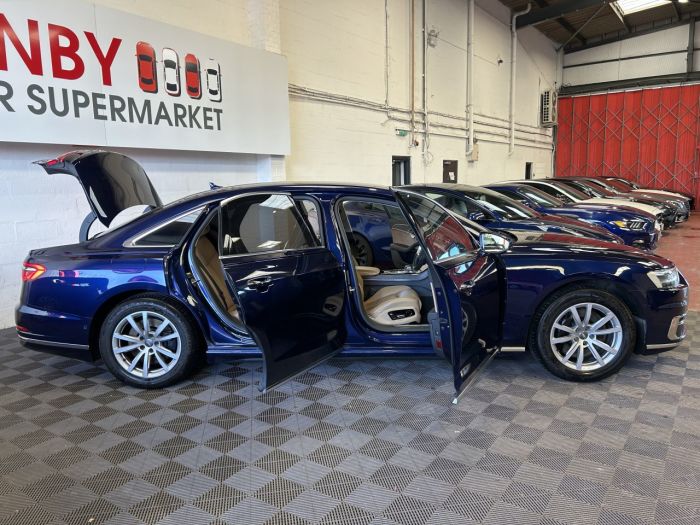 Audi A8 3.0 TFSI V6 55 Saloon 4dr Petrol Tiptronic quattro Euro 6 (s/s) LWB (340 ps) Saloon Petrol BLUE