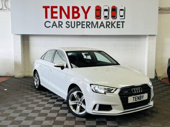 Audi A3 2.0 TDI Sport Saloon 4dr Diesel S Tronic Auto 6Spd quattro Euro 6 (s/s) (184 ps) Saloon Diesel WHITE