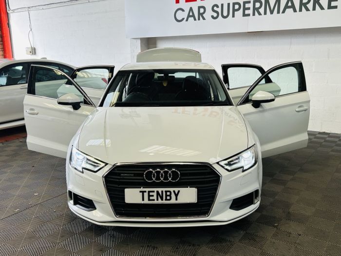 Audi A3 2.0 TDI Sport Saloon 4dr Diesel S Tronic Auto 6Spd quattro Euro 6 (s/s) (184 ps) Saloon Diesel WHITE